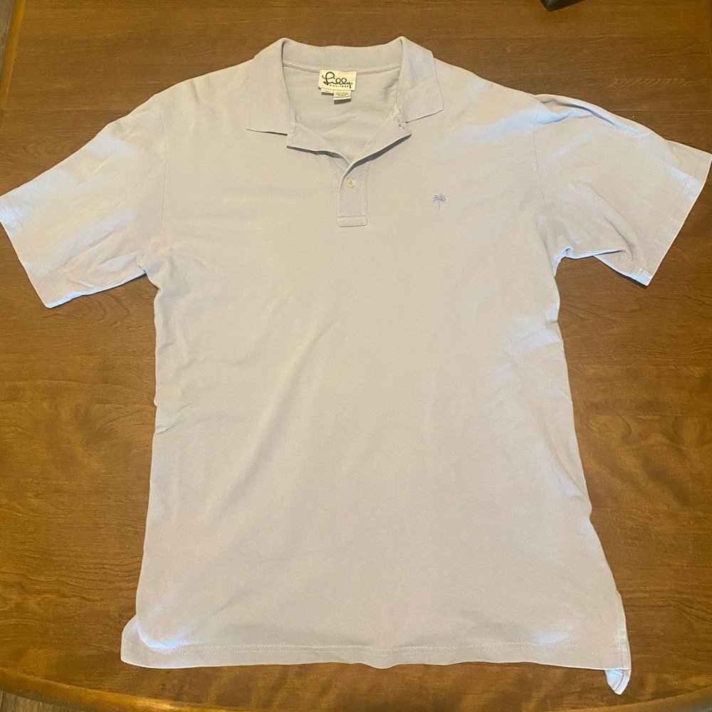Vintage Lilly Pulitzer Blue Men’s Polo Shirt Medium Fits Large
